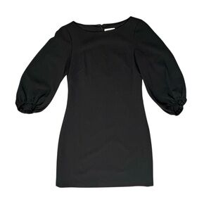 Eliza J Black Peplum Sleeve Mini Dress Size 0